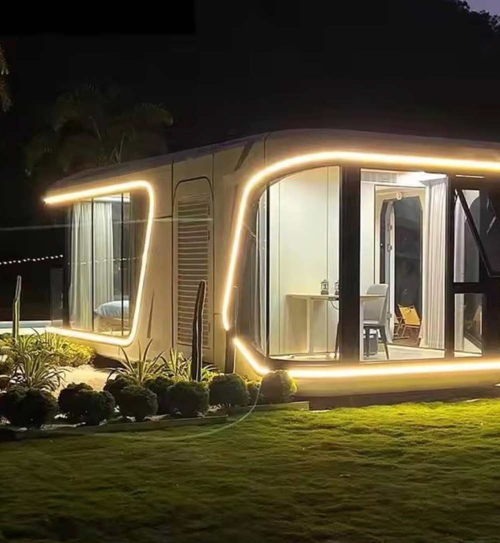 Cabine Mobile Luxueuse Inspirée des Vaisseaux Spatiaux