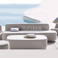 Salon de Jardin Extérieur Moderne Imperméable - Canapé en Tissu Sigma