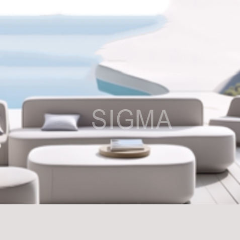 Salon de Jardin Extérieur Moderne Imperméable - Canapé en Tissu Sigma