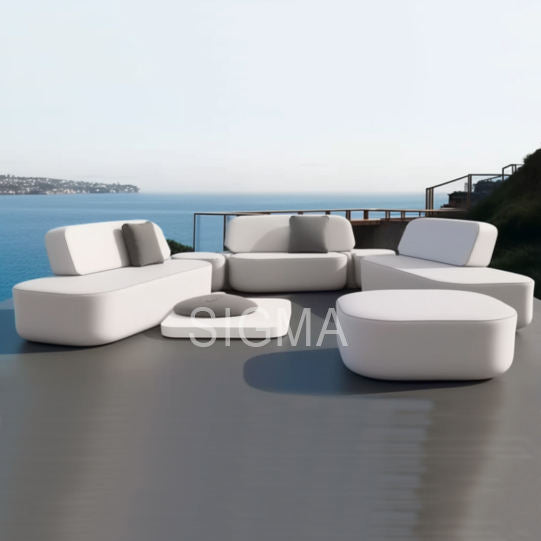 Salon de Jardin Extérieur Moderne Imperméable - Canapé en Tissu Sigma