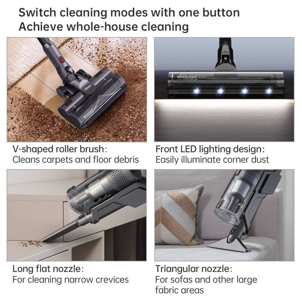 Titre : Aspirateur sans fil à batterie lithium-ion avec fonction serpillière, autonomie de 65 minutes pour sols durs, conception anti-emmêlement