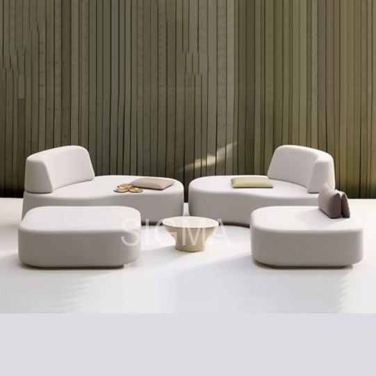 Salon de Jardin Extérieur Moderne Imperméable - Canapé en Tissu Sigma