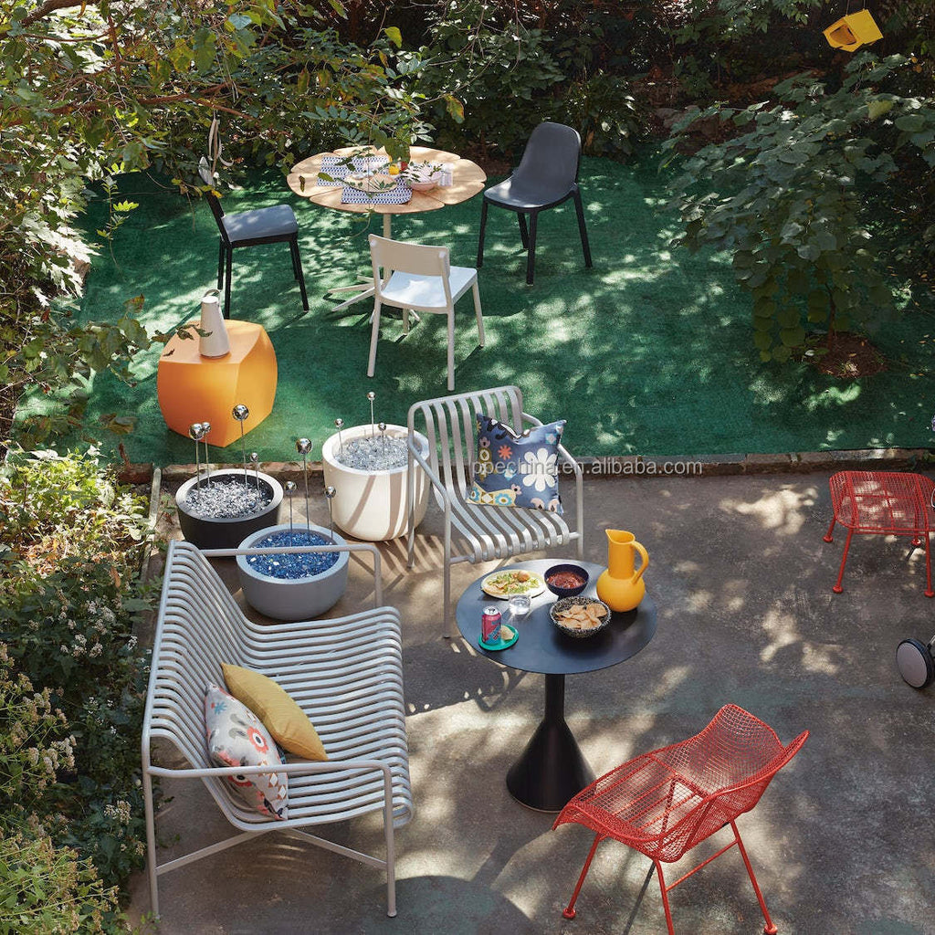 Canapé de Jardin en Métal Design Moderne - Mobilier d'Extérieur Luxe