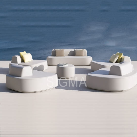 Salon de Jardin Extérieur Moderne Imperméable - Canapé en Tissu Sigma
