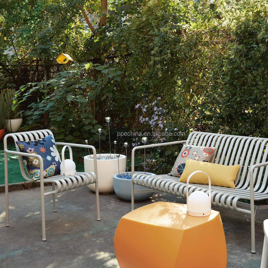 Canapé de Jardin en Métal Design Moderne - Mobilier d'Extérieur Luxe