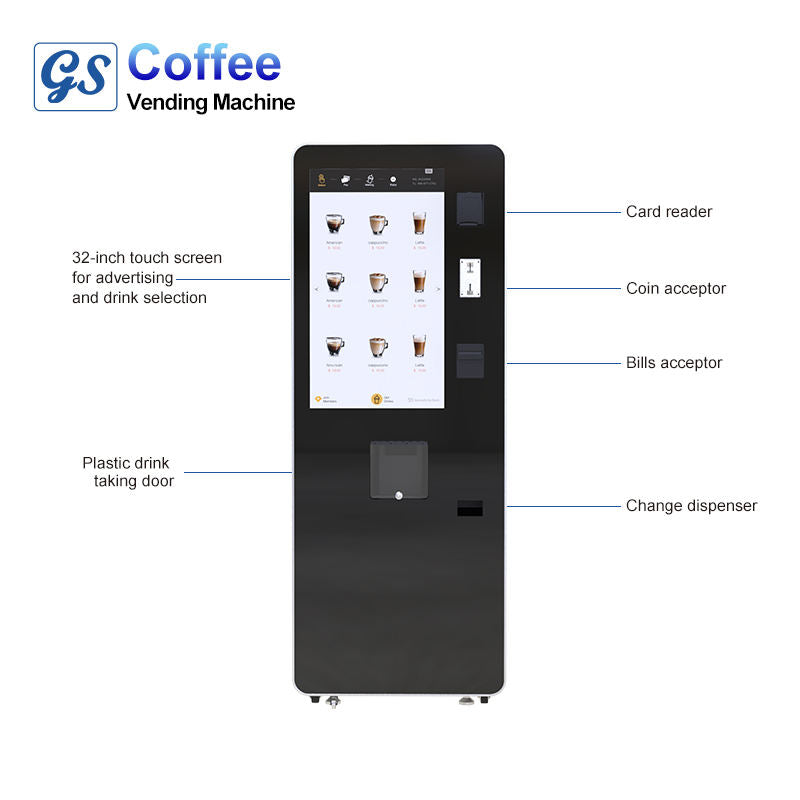 Distributeur Automatique de Café et Shakes Protéinés - Écran Tactile 32" GS305T